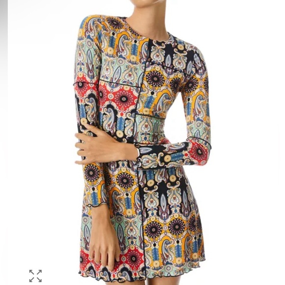 Alice + Olivia Dresses & Skirts - 🆕 Alice + Olivia, Delora Paneled Flare Mini Dress Paisley, Size 2 | 350